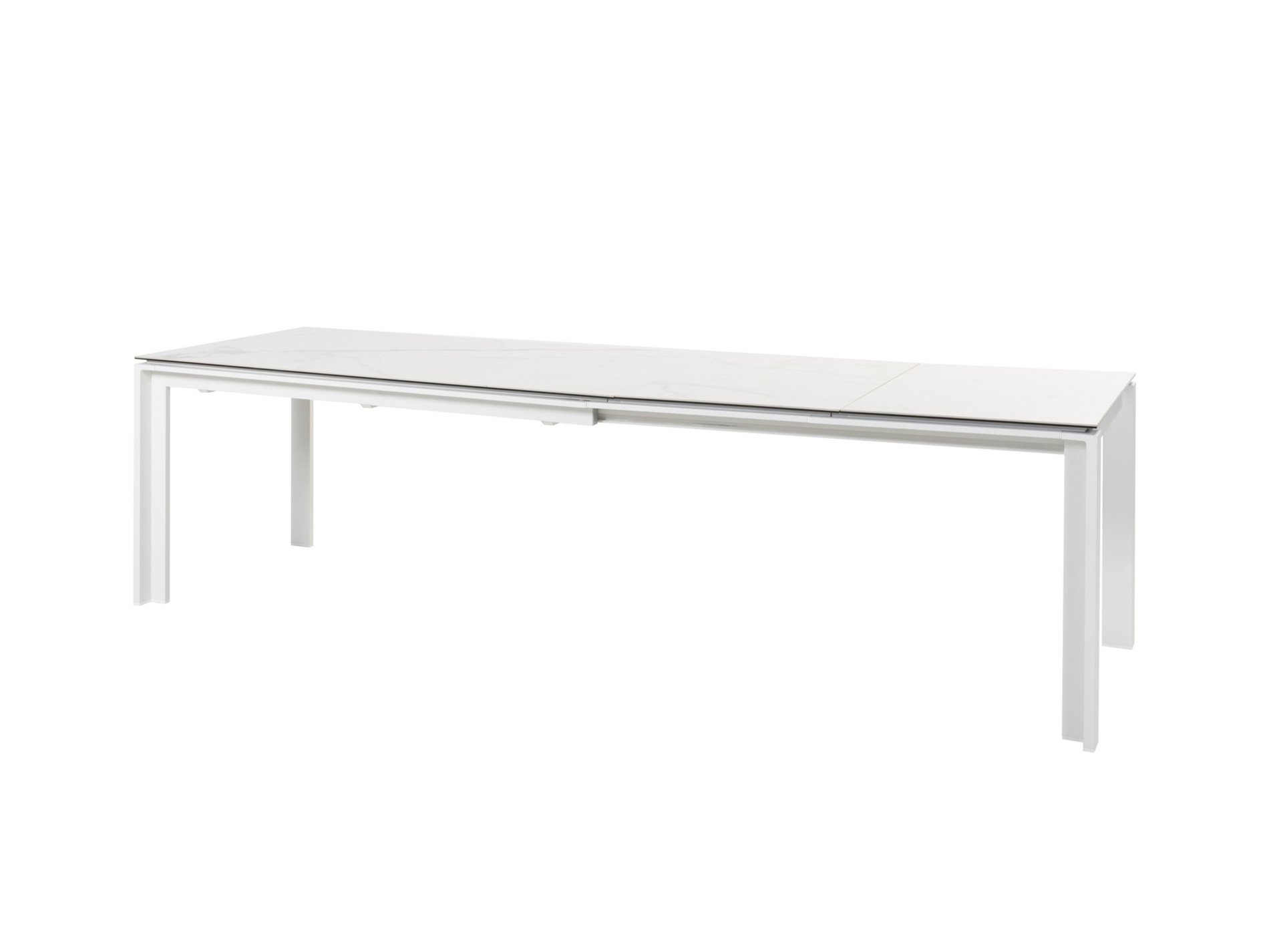 Optimum rozťahovací jedálenský stôl biely 220-340 cm