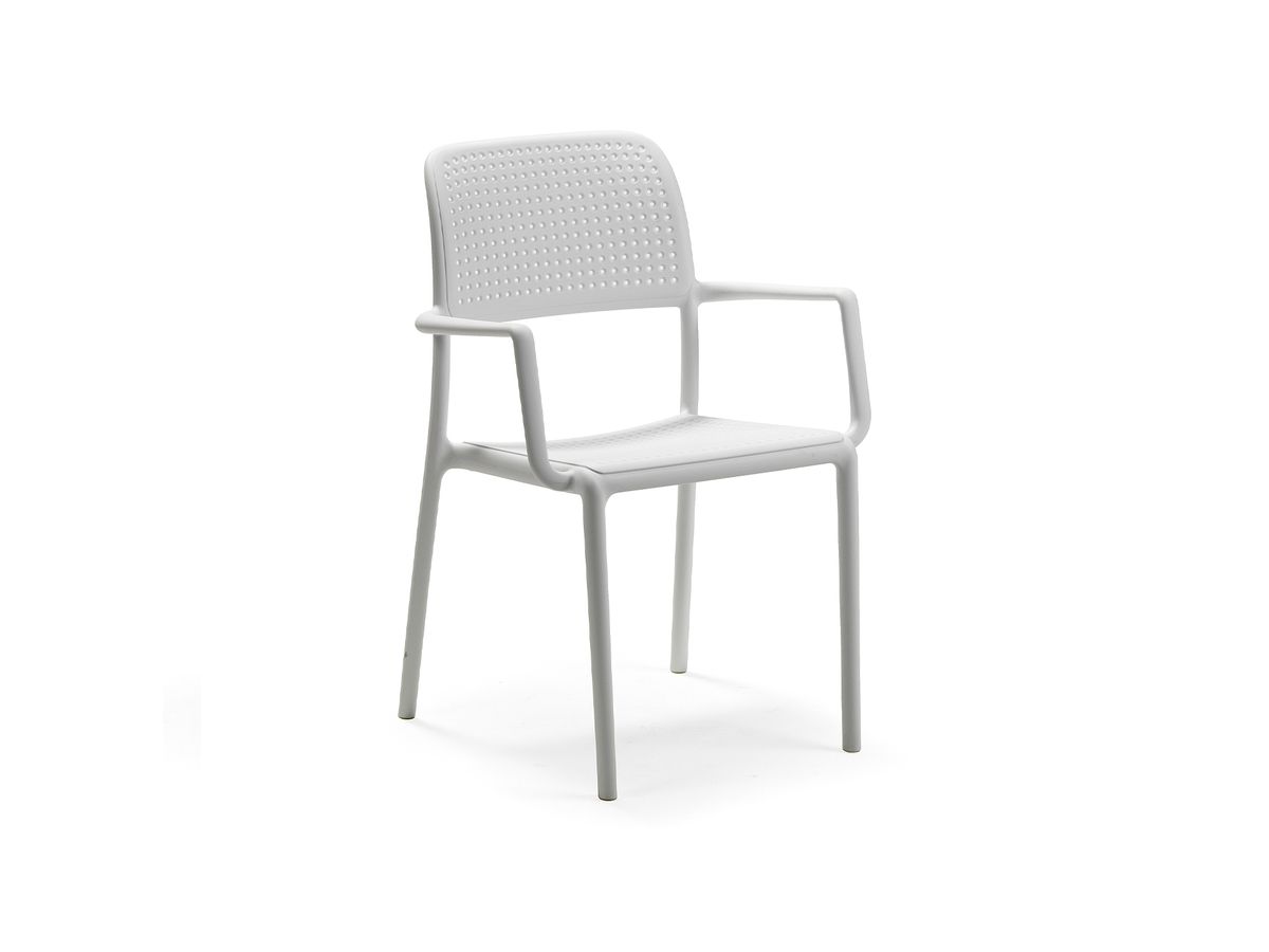 Bora stolička s podrúčkami Bianco