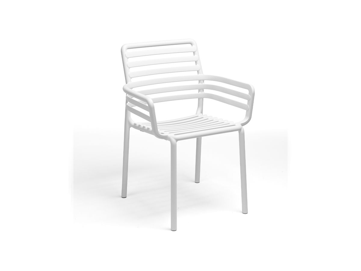 Doga stolička s podrúčkami Bianco