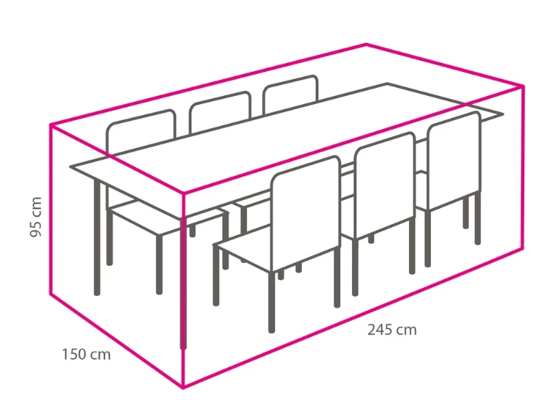 Ochranná plachta na stolovú súpravu (245x150x95 cm)