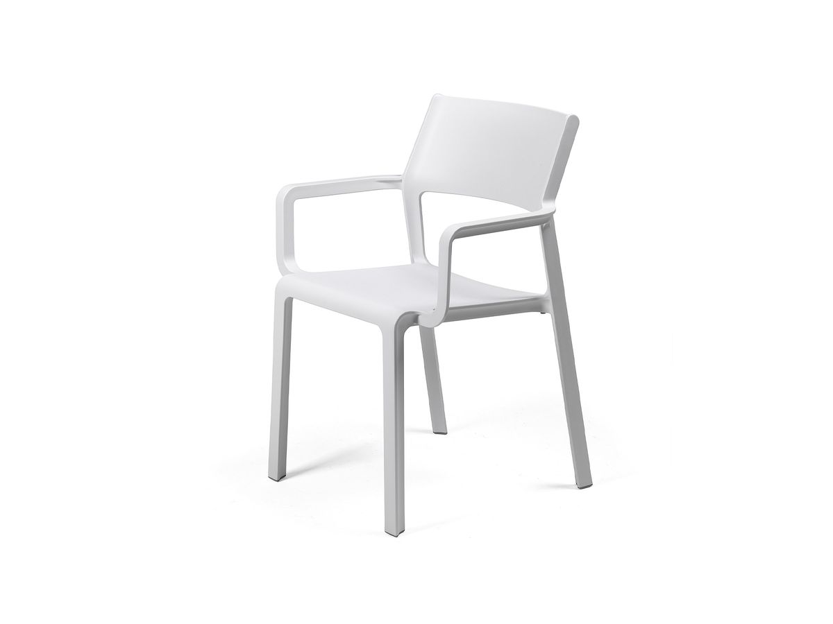 Trill stolička s podrúčkami Bianco