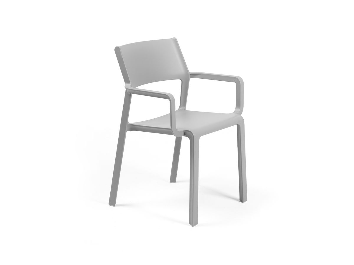 Trill stolička s podrúčkami Grigio